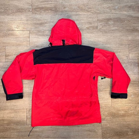 Red and Black Weather-Resistant Raincoat with Hood size Xl - Picture 3 of 3